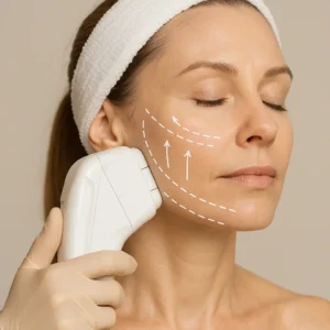 Woman having HI-FU to reduce wrinkles call LA LIPO Eastbourne Now!
